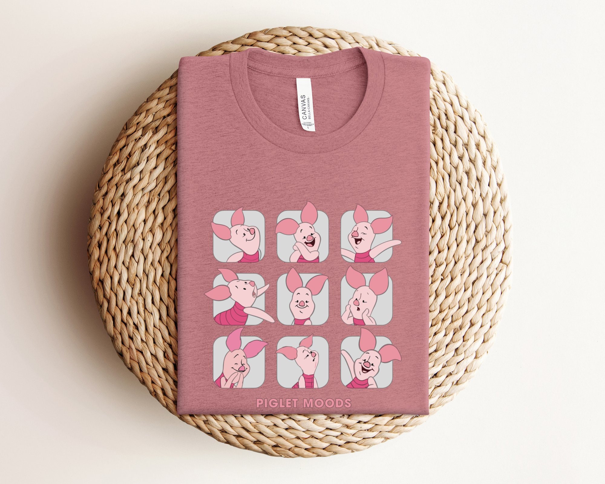 Winnie the Pooh Piglet Shirt, Piglet Moods Shirt, Disneyland Shirt ...