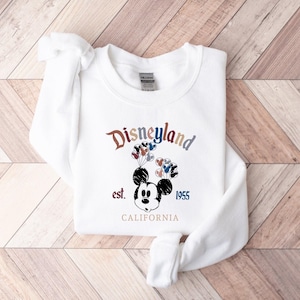Mickey Disneyland Est 1955 Sweatshirt, Vintage Disneyland Sweatshirt, Disneyland Trip Sweatshirt, California Disneyland Hoodie, Disney Gift