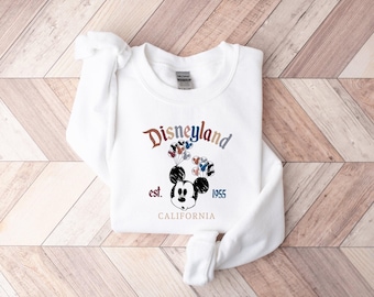 Mickey Disneyland Est 1955 Sweatshirt, Vintage Disneyland Sweatshirt, Disneyland Trip Sweatshirt, California Disneyland Hoodie, Disney Gift