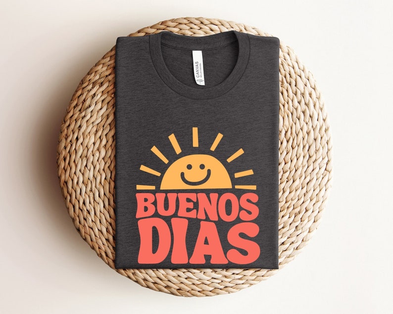 Bilingual Teacher Shirt, Buenos Dias Shirt, Spanish Hello Shirt, Spanish Teacher Gift, Cute Teacher Shirt, Back to School, Teacher Shirt image 1