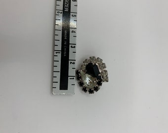 vintage Knöpfe Strass und Kristall auf Metall. (neu)
