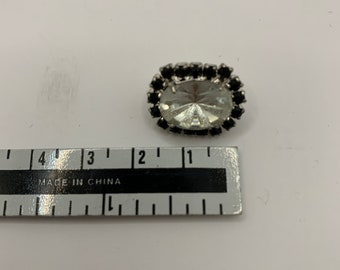 Vintage Knöpfe Strass und Kristallknöpfe auf Metall (neu)