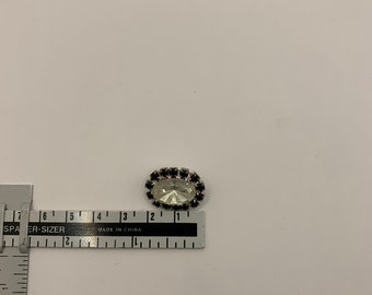 vintage Knöpfe Strass und Kristall auf Metall (neu)