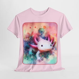 Cute Axolotl Shirt - Design #1 - Unisex Heavy Cotton Tee for Axolotl Lovers, Cute and Comfy Axolotl Design Perfect Gift for Everyone