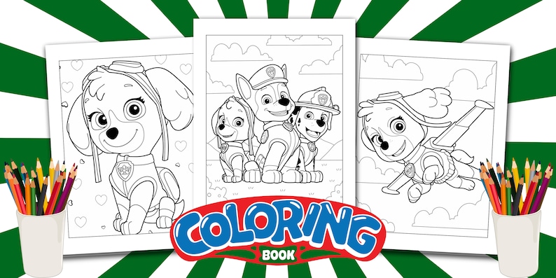 Paw Patrol Coloring Books 50 Coloring Pages Printable Coloring Pages ...