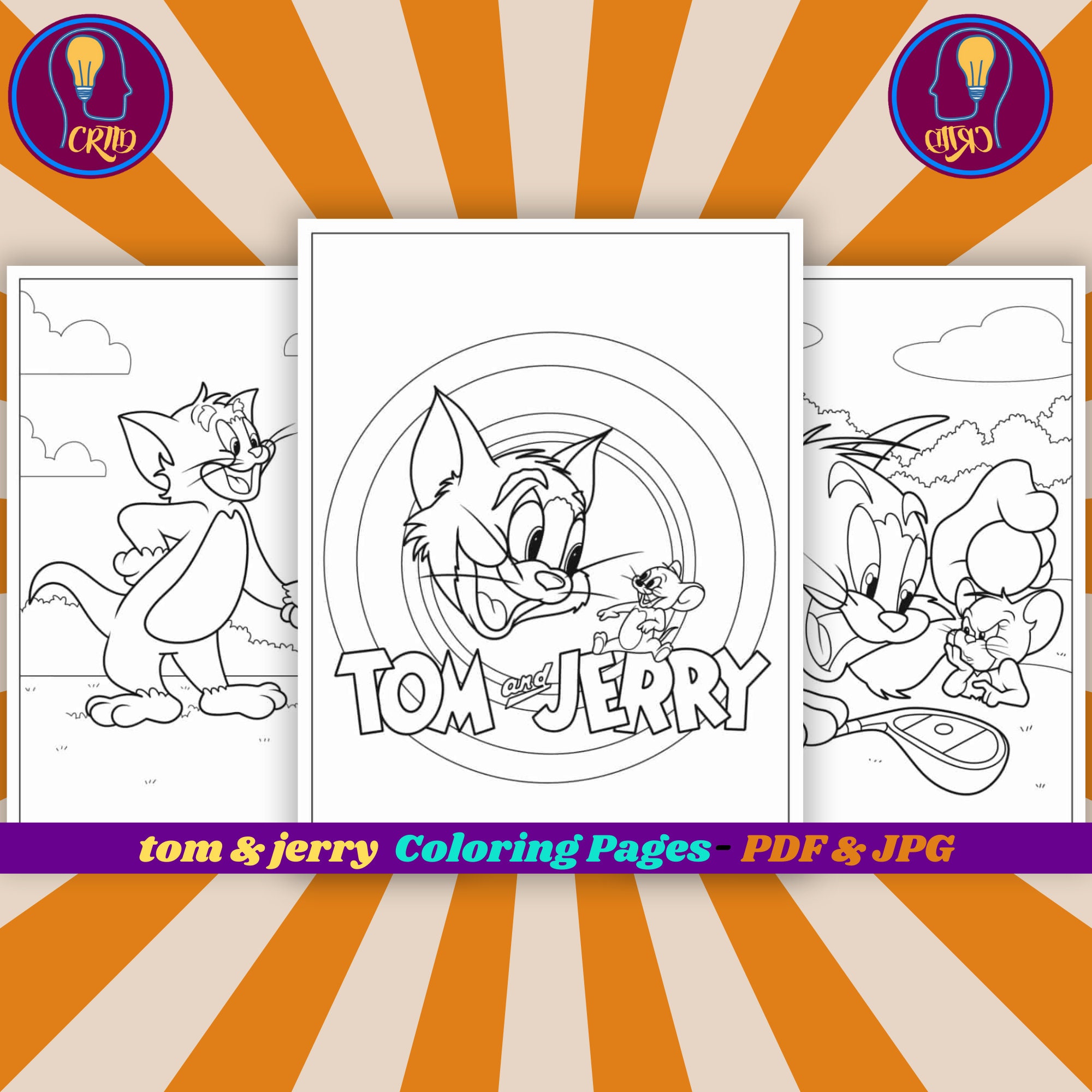 Tom & Jerry Cat & Mouse Games  Coloring Books at Retro Reprints