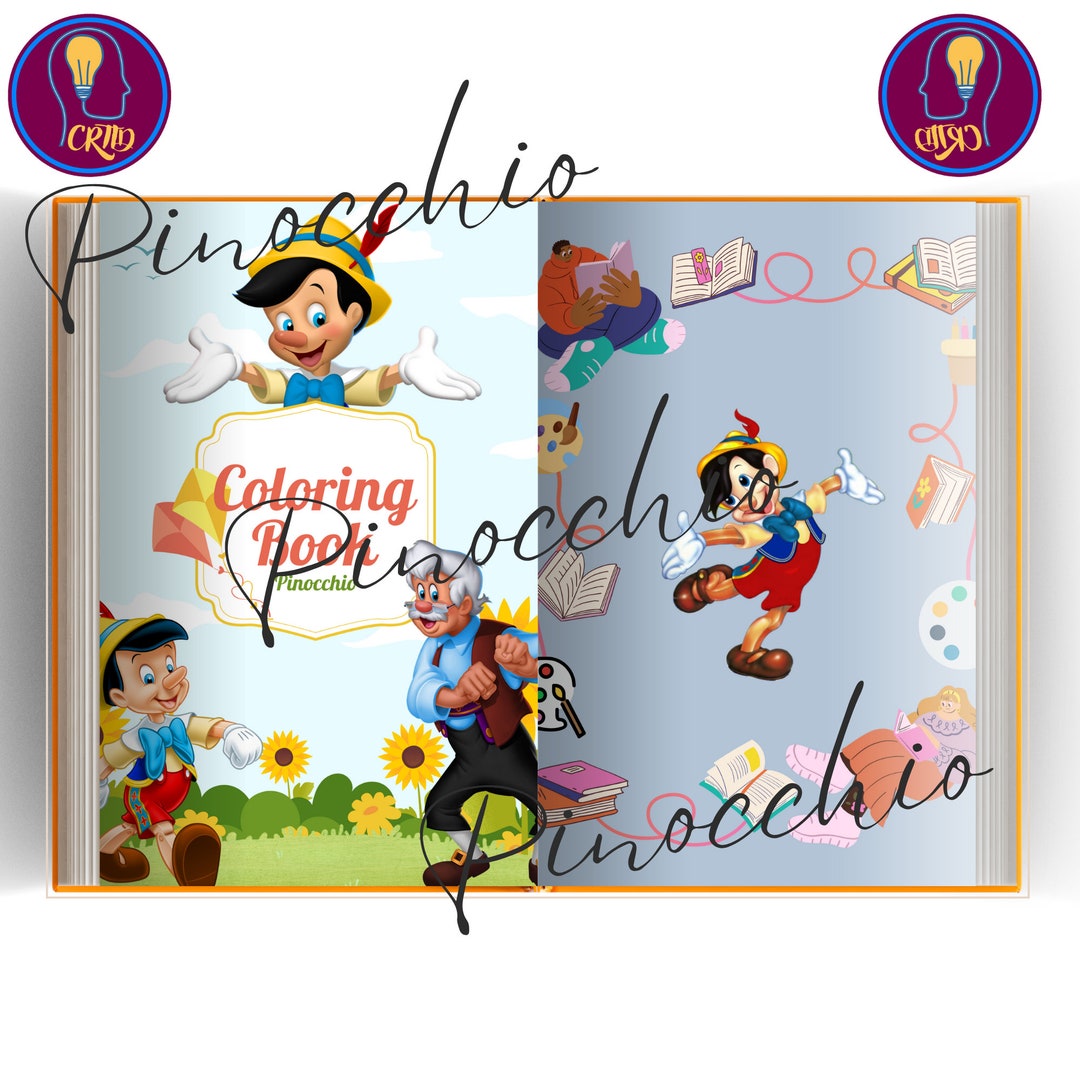 Coloring Book PINOCCHIO 20 Coloring Pages Printable A4 Paper PDF Format ...