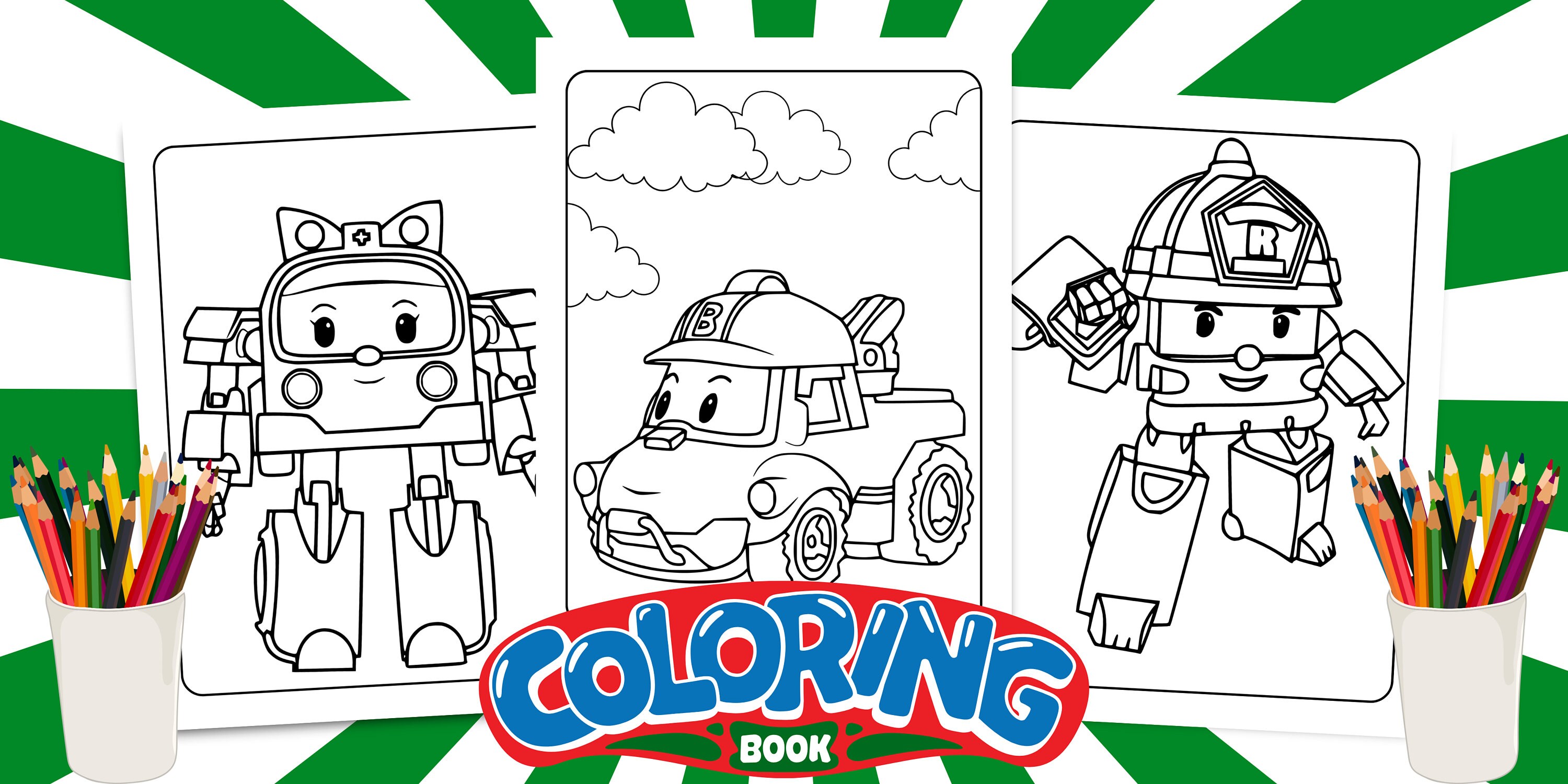 Robocar Poli Coloring Book 25 Coloring Pages Printable Robocar Poli