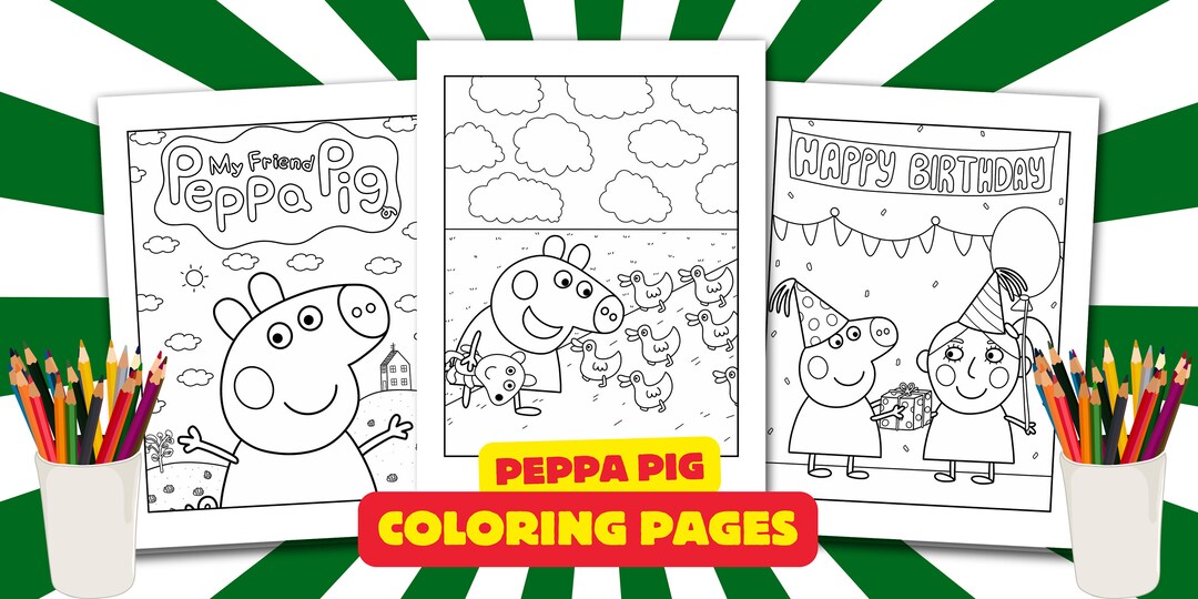Peppa Pig Coloring Books 50 Animal Coloring Pages Printable Coloring
