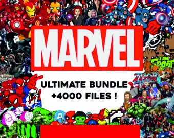 4000+ Mega Bundle LAYERED Files, Avangers, IronMan, Thor, Deadpool, Captain America, Spider Man, Superhero PNG SVG Files Cricut Silhouette