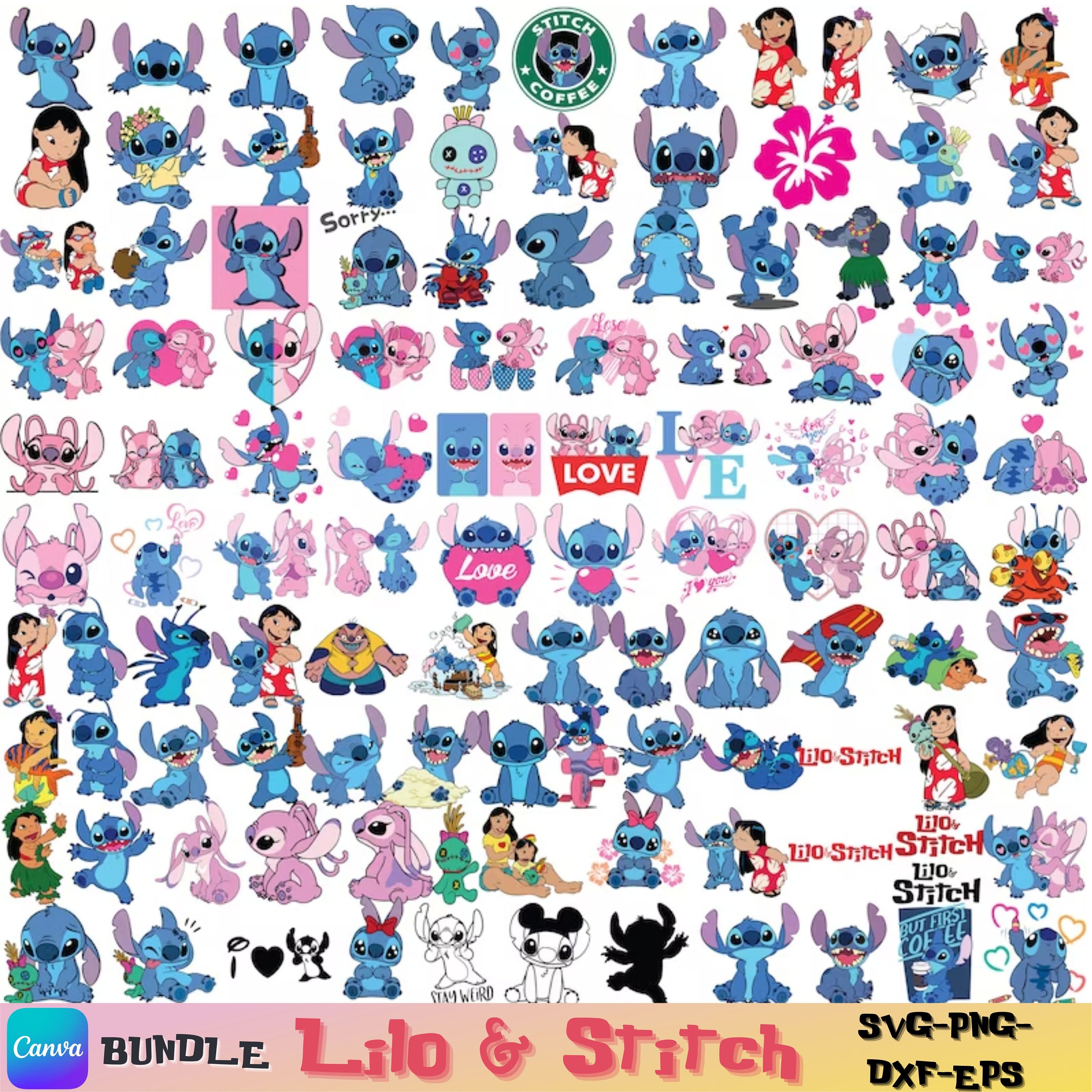 25pc Pink Lilo and Stitch Cake Toppers, Girl Lilo Algeria