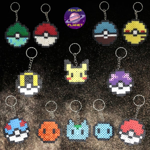 Hama/Perler Bead Pixel Art Keyrings