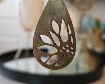 Sunflower Teardrop Earrings