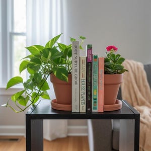 Bookend Planter – Modern Plant Pot Bookend Set – Functional Shelf Decor – Unique Gift for Readers & Plant Lovers, Bookend Pot, 3D Printed