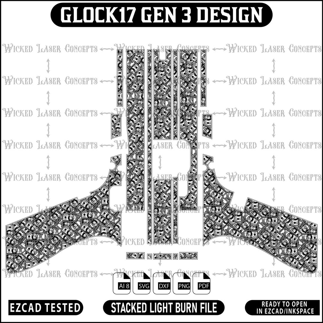 glock-17-gen-3-100-dollar-bill-design-with-stacked-lightburn-file-etsy