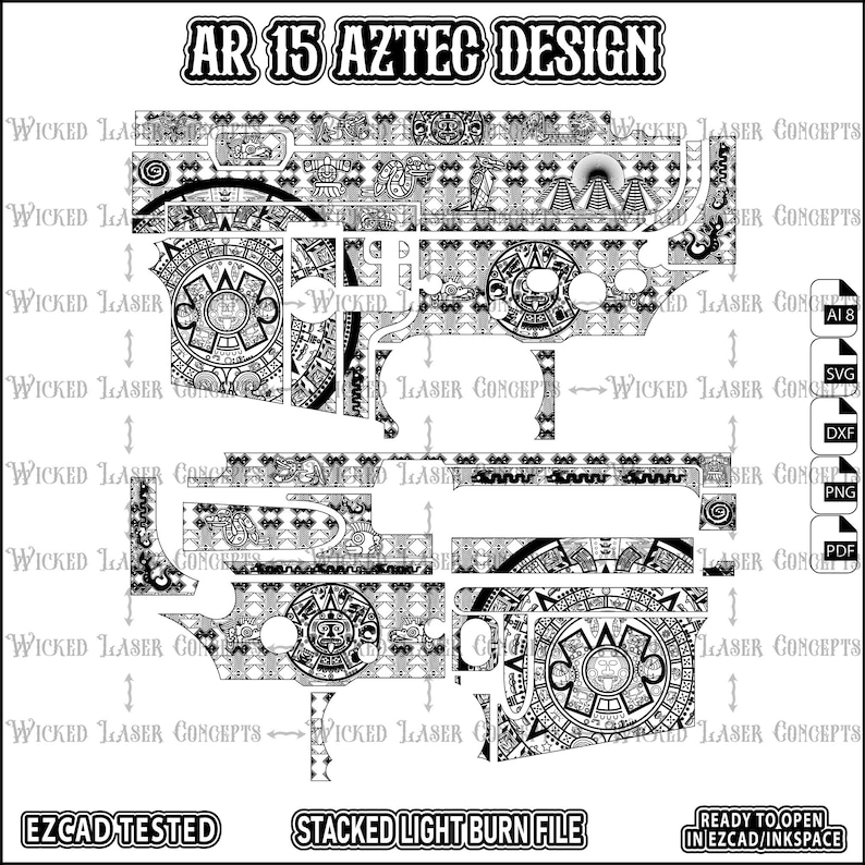 AR 15 Aztec Design - Etsy