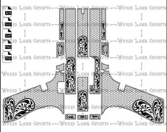 Glock 17 Gen 4 Konstrukcja Scroll z pilnikiem Lightburn