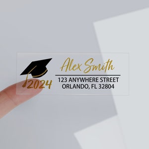 Graduation Return Address Labels/Graduation Address Labels 2024/Graduation Invitation Address Stickers/Clear Address Labels for Graduation image 6
