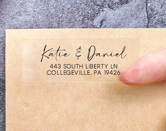 Clear Matte Return Address Labels/Personalized Address Labels/Custom Return Address Stickers for Wedding/Personalized Address Stickers