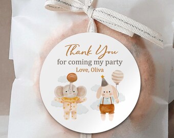 Safari Baby Shower Favor Labels/Jungle Stickers Boy Gender Neutral/Safari Animals Theme Party Stickers/Zoo Animal Labels/Thank You Stickers