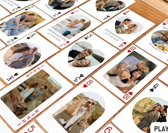 Custom Photo Card Deck/Anniversary Gifts/Couple's Photo Deck/Gift for Him/Wedding Playing Cards/Blank Playing Cards/Birthday Cards