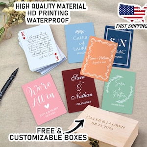 Custom Wedding Playing Cards/Wedding Guest Book Alternative/Personalized Photo Poker Card/Wedding Book Idea/Custom Wedding Gift/Signing Card