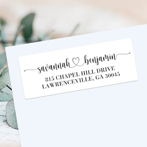 Personalized Mailing Address Labels for Wedding Invitations Save the Date Card Wedding Return Address Stickers Transparent Address Labels