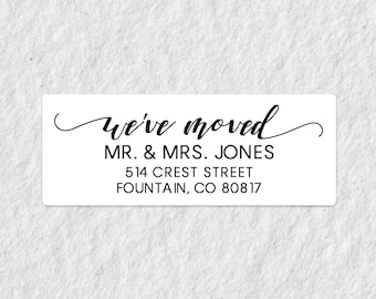 Wir sind umgezogene Adressaufkleber/Umzugs-Adressaufkleber/neue Hausankündigung/personalisiertes Adressetikett