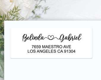 Wedding Return Address Labels/Wedding Return Address Stickers/Calligraphy Address Labels/Personalized Mailing Labels/Custom Address Labels
