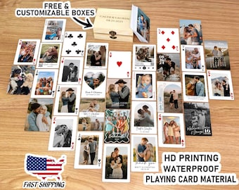 Deck von kundenspezifischen Spielkarten mit freier Box/personalisiertes Fotoalbum Alternative/einzigartiges Familienmitbringsel/Geburtstagskarten/Hochzeits-Pokerkarten