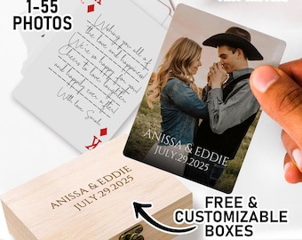 Photo Playing Cards Wedding Guest Book Alternative Personalized Photo Wedding Book Idea Wedding Poker Cards Wedding Gifts Signing Cards