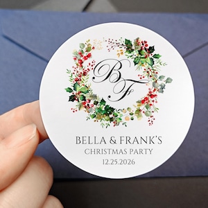 Personalized Christmas Stickers/Gift Tag Labels/Festive Christmas Tags/Christmas Gift Sticker/Custom Christmas Sticker/Custom Present Labels