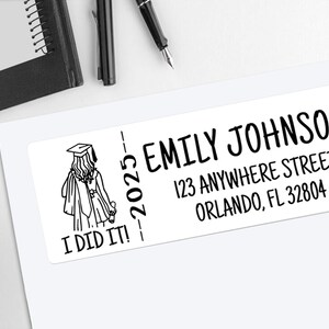 Graduation Return or Guest Address Labels/20025 Graduation Announcement Mailing Labels/Class of 2025 Grad Announcement Recipient Labels