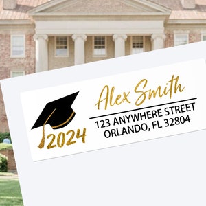 Graduation Return Address Labels/Graduation Address Labels 2024/Graduation Invitation Address Stickers/Clear Address Labels for Graduation image 10