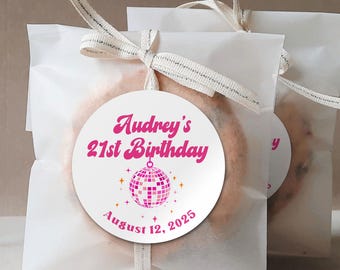 Custom Birthday Stickers/Birthday Gift Sticker/Birthday treat bag sticker/Personalized Sticker for Birthday Party, Baby Shower, Bachelorette