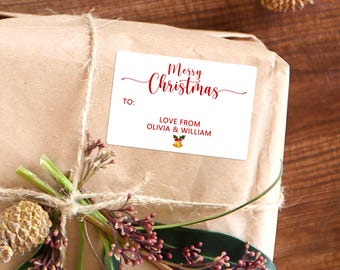 Christmas Stickers/Christmas Gift Labels/To From Christmas Labels/Christmas Gift Tags/Holiday Gift Labels/Minimalist Holiday Labels