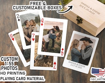 Custom Photo Poker Cards/Custom Wedding Playing Cards/Personalized Wedding Guest Book Alternative/Anniversary Gifts/Couple's Photo Deck