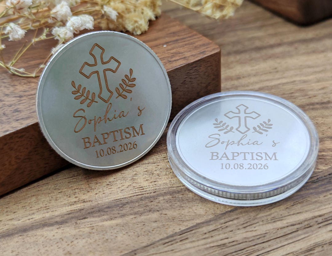Personalized Christening Coin/baptism Coin Gift for Girl/engraved ...