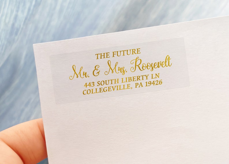 Clear Wedding Address Stickers/custom Return Address Label for Wedding