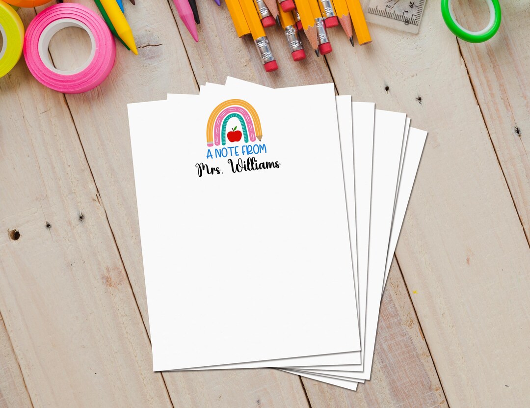 Personalized Teacher Notepad/teacher Gift/end of Year Gift /back to ...