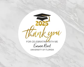Graduation Stickers/Custom Graduation Labels/Graduation Decorations 2024/Custom Graduation Labels/Printed Favor Stickers/Personalized Label