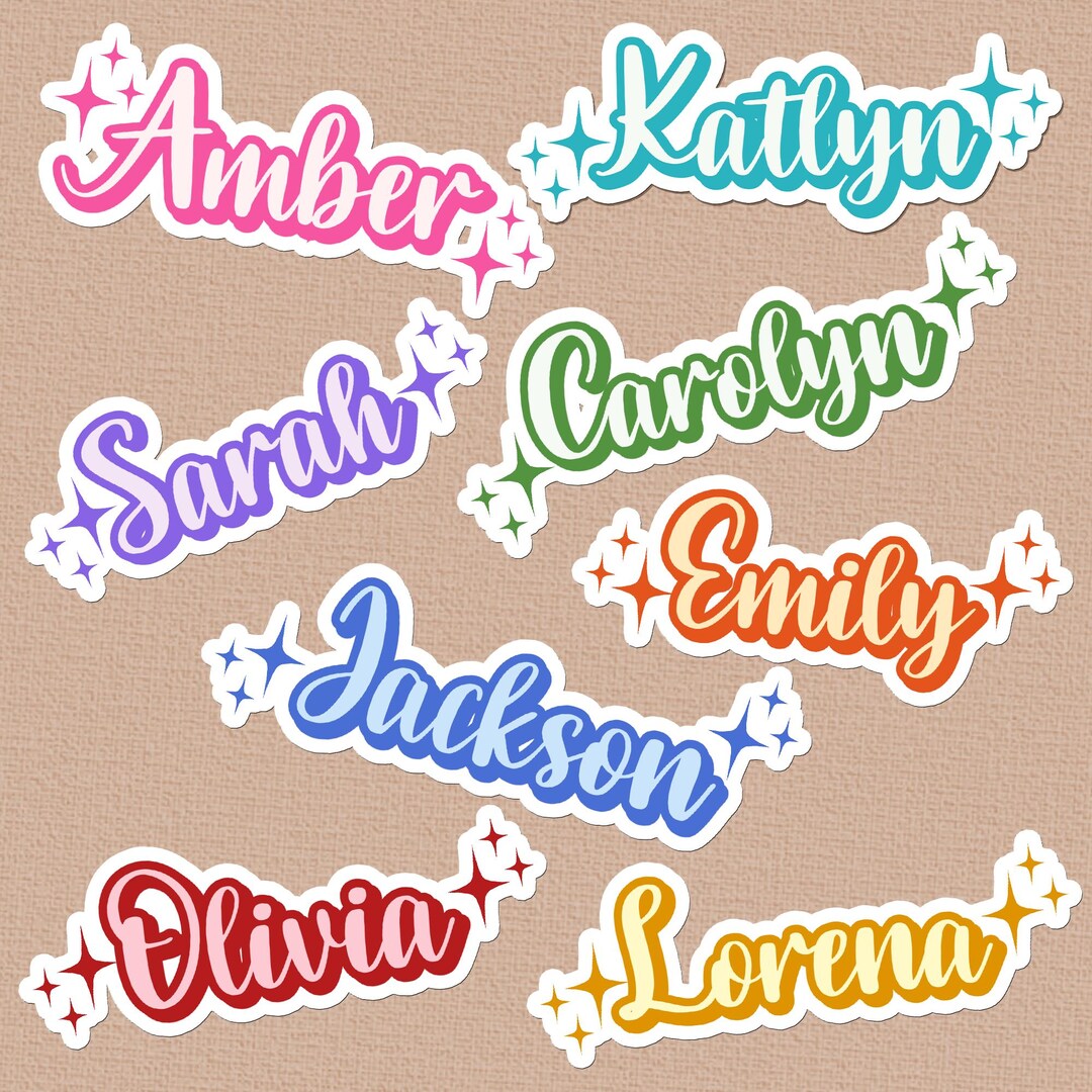 First Name Stickers Custom Name Sticker/personalized First and Last Name Sticker/waterproof ...