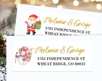 Christmas Address Stickers/Holiday Address Labels/Mailing Address/Stickers for Christmas/Christmas Card Address Labels/Xmas Address Labels