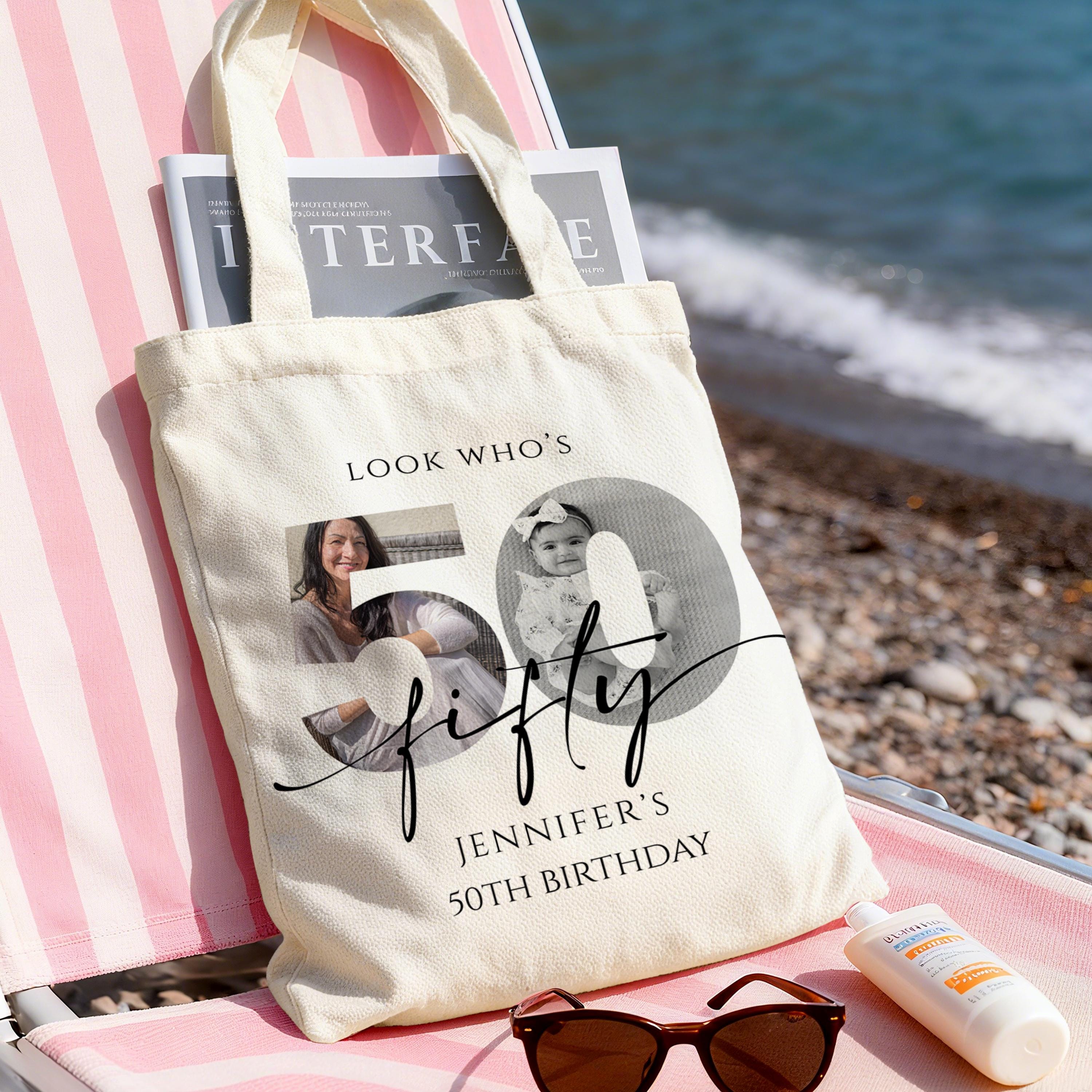 Borsa Regalo Per Compleanno Donna 30/40/50/60/70 Anni Con Portachiavi E Biglietti D'Auguri - Idee Regalo Personalizzate