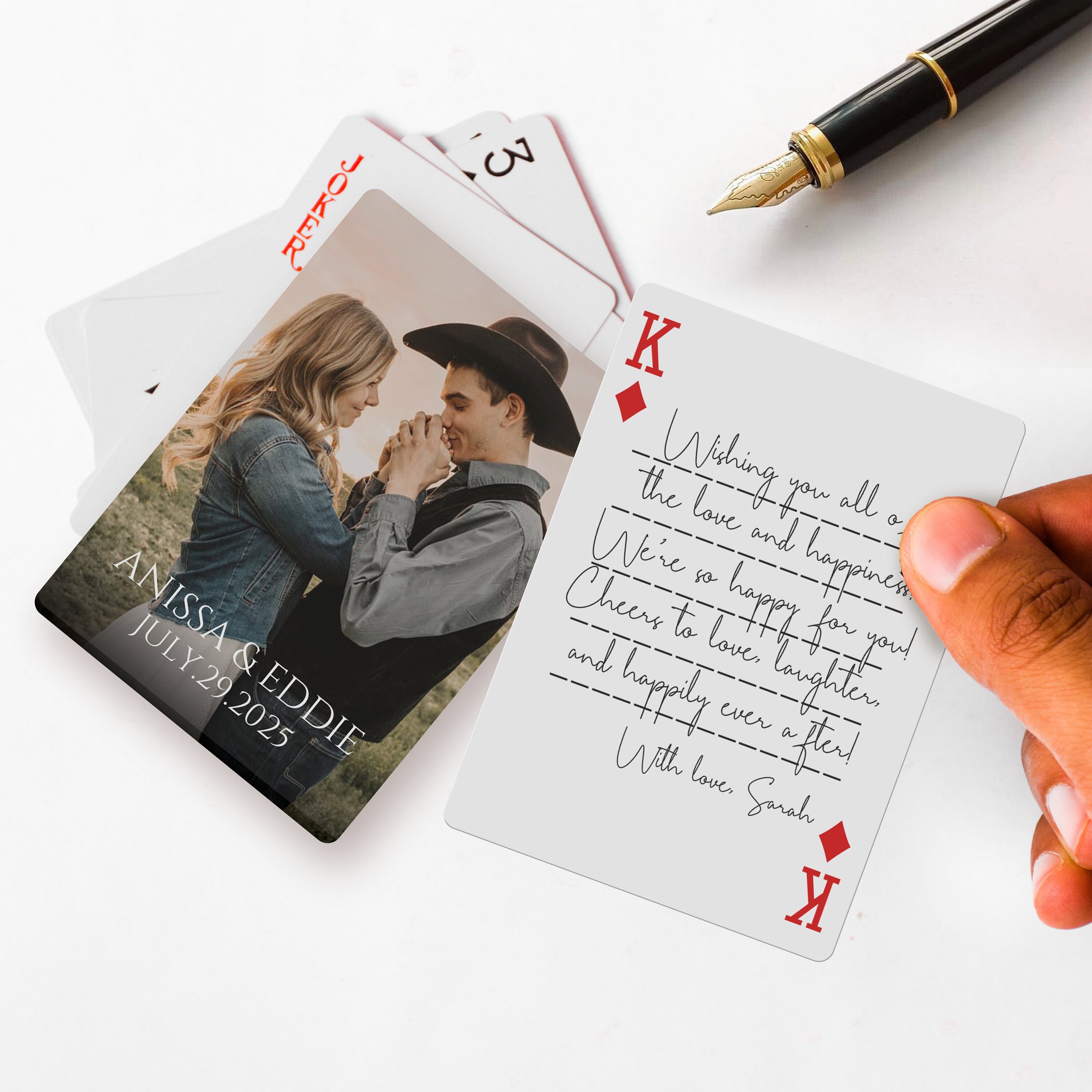 Custom Deck of Cards Playing Cards Guest Book Personalized Photo ...