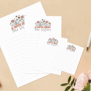Teacher Appreciation Gifts/Personalized Teacher Notepad/Gift For Teacher/Back To School End of Year Stationery/Custom Notepad For Teacher