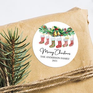 Christmas Gift Stickers/Christmas Wrapping Sticker/Merry Christmas Label Sticker/Christmas Gift Tag Labels/Holiday Gift Label/Custom Sticker