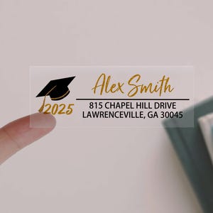 Graduation Return Address Labels/Graduation Address Labels 2024/Graduation Invitation Address Stickers/Clear Address Labels for Graduation