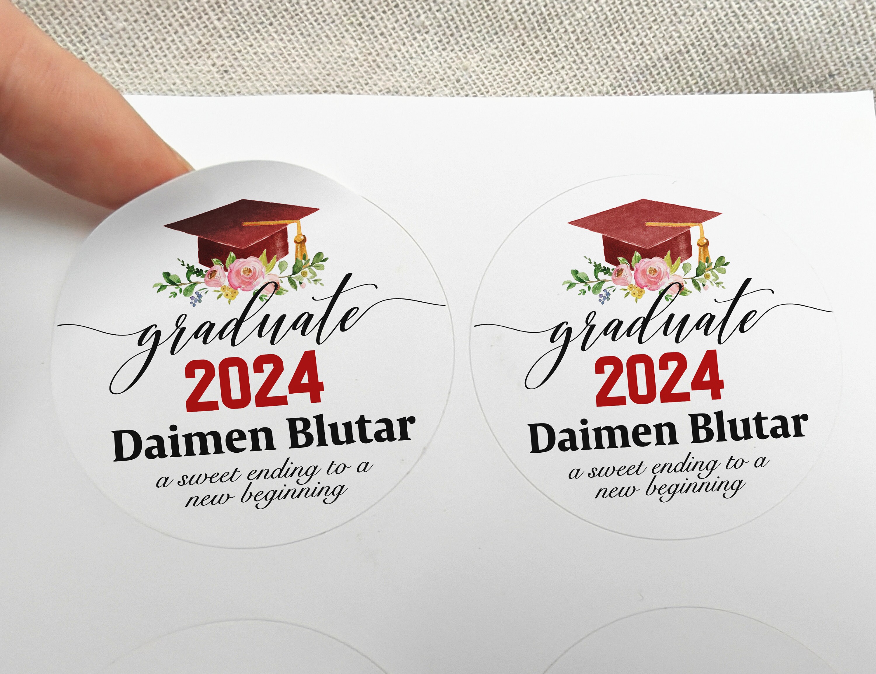 Graduation Decorations 2024 Personalized Graduation Favor Stickers ...