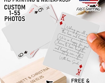 Custom Deck of Cards Playing Cards Guest Book Personalized Photo Playing Cards Poker Cards Wedding Favor Custom Card Guest Book Idea
